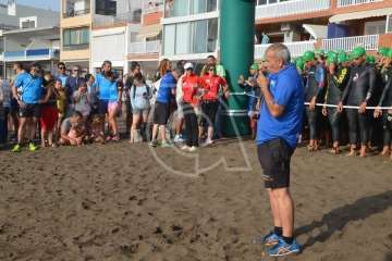 Ricardo Hernández y Raquel Aróstegui ganan con autoridad el XXVII Triatlón de Salinetas (Foto TA)